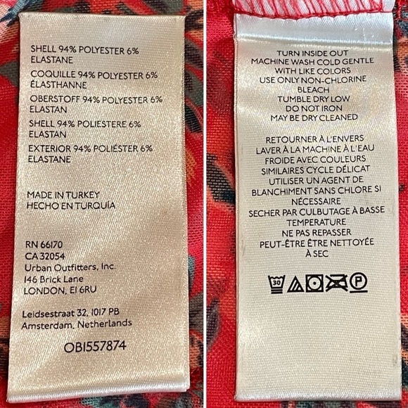 NWT Free People Briella Ruched Floral Midi Dress Bloom Combo Red XL - Picture 16 of 16